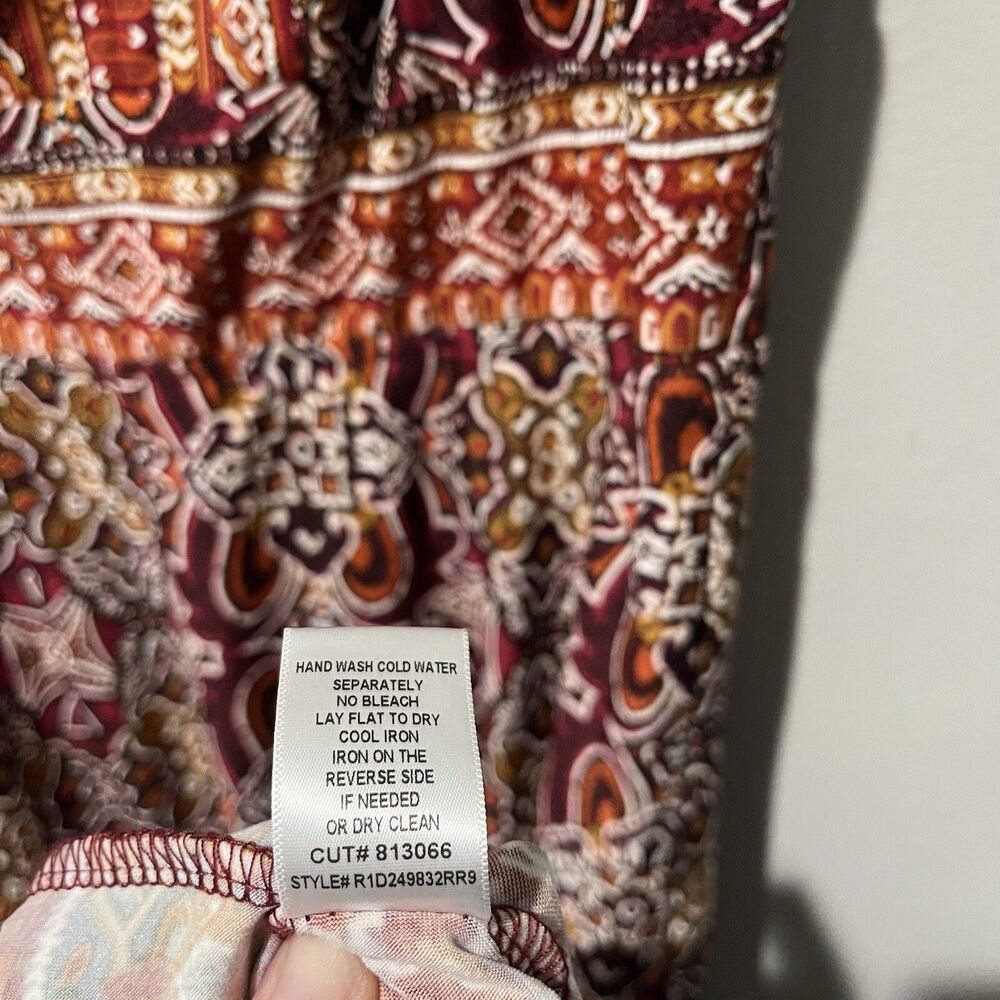Rabbit Rabbit Rabbit Burgundy Patterned Maxi Dress - Picture 6 of 9